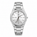RICK Minimalist Quartz Watch – Silver Stainless Steel Bracelet & Sunburst Silver Dial