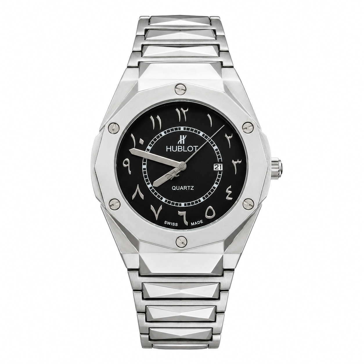 Hublot Classic Fusion Quartz Stainless Steel Black Dial Men's Watch