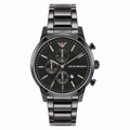 Emporio Armani Black Stainless Steel Chronograph Men's Watch