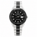 Rolex Oyster Perpetual Datejust Black Diamond Dial Two-Tone Bracelet Watch