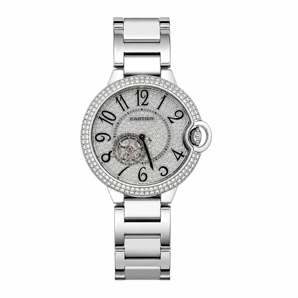 Luxury Women's Automatic Diamond Style Watch – Silver Stainless Steel Bracelet