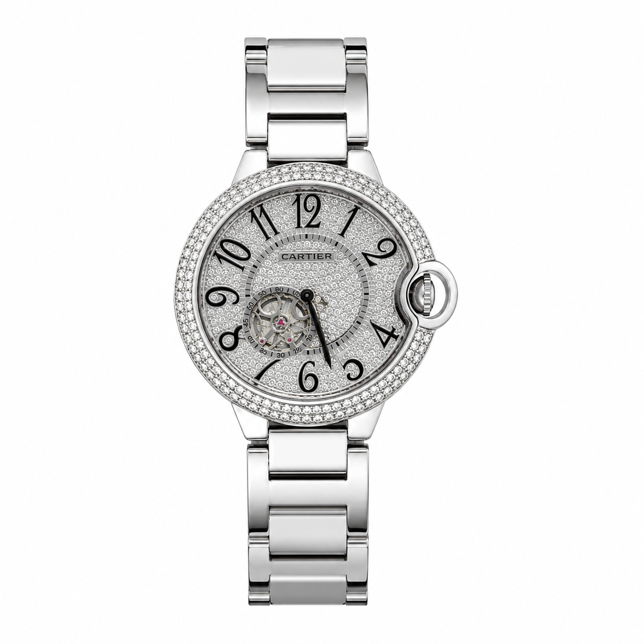 Luxury Women's Automatic Diamond Style Watch – Silver Stainless Steel Bracelet