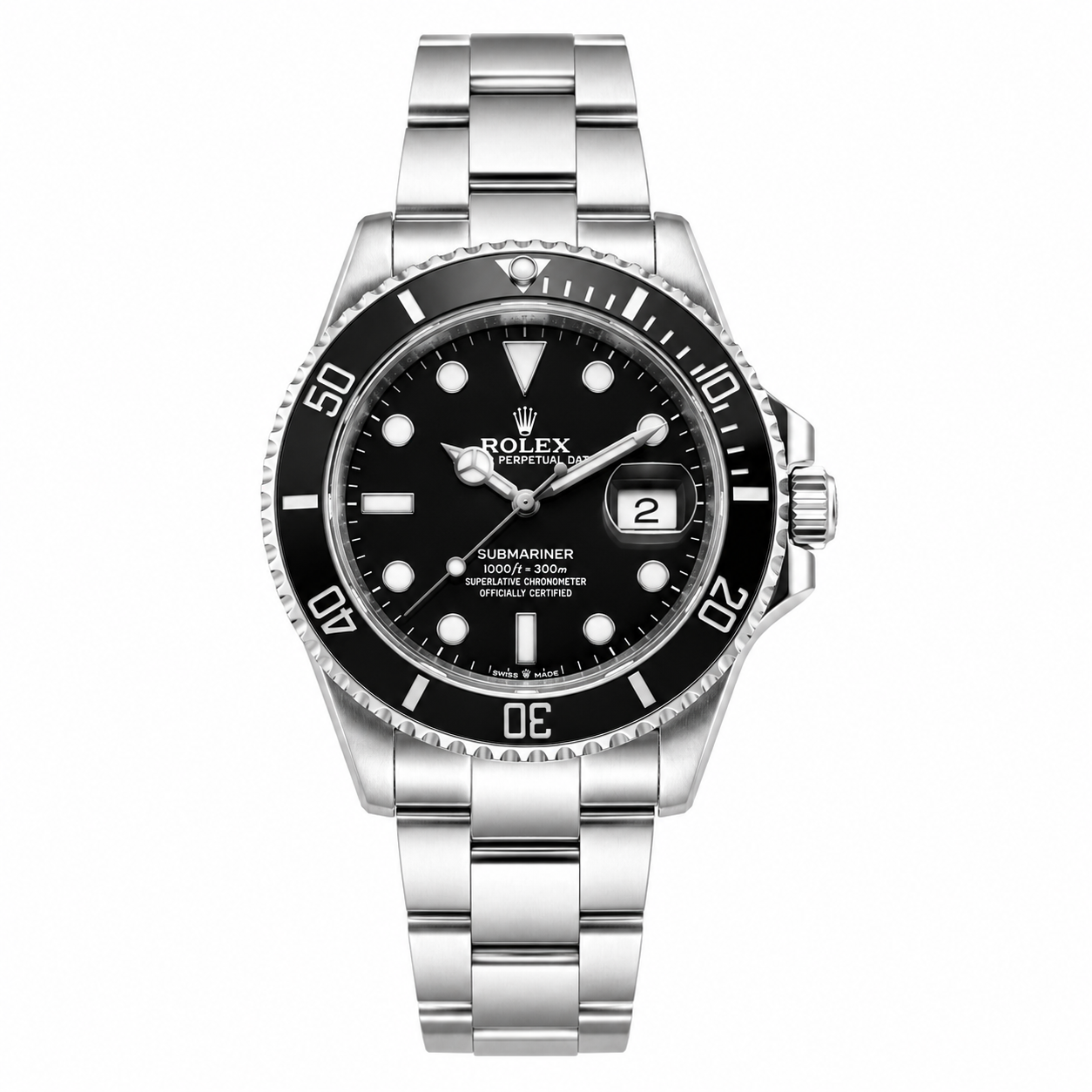 Rolex Submariner Black Dial Stainless Steel Men's Dive Watch