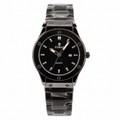 TIMAS Black Dial Stainless Steel Quartz Men's Watch