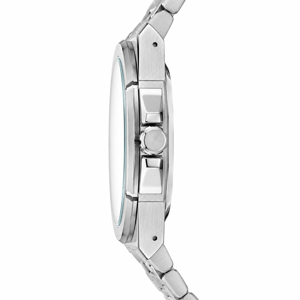 RICK Classic Quartz Watch – Stainless Steel Bracelet with White Textured Dial