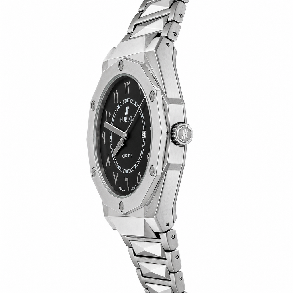 Hublot Classic Fusion Quartz Stainless Steel Black Dial Men's Watch