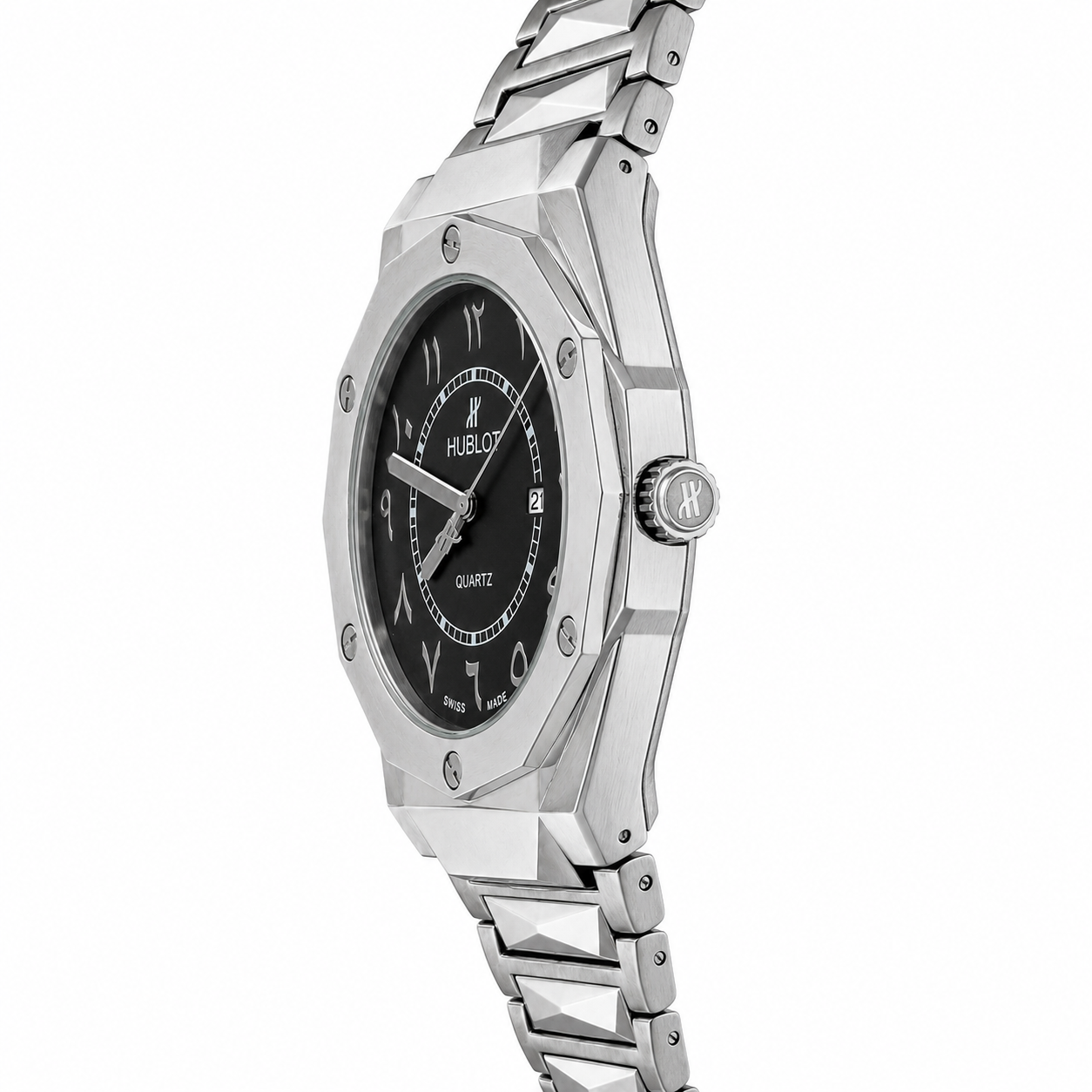 Hublot Classic Fusion Quartz Stainless Steel Black Dial Men's Watch