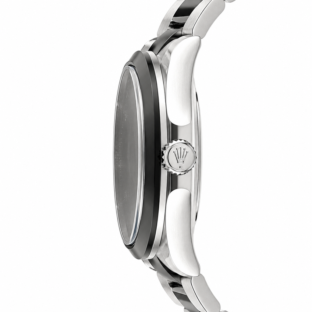 Rolex Oyster Perpetual Datejust Black Diamond Dial Two-Tone Bracelet Watch