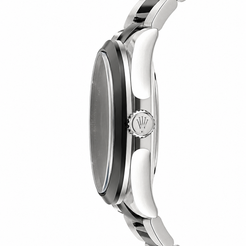 Rolex Oyster Perpetual Datejust Black Diamond Dial Two-Tone Bracelet Watch