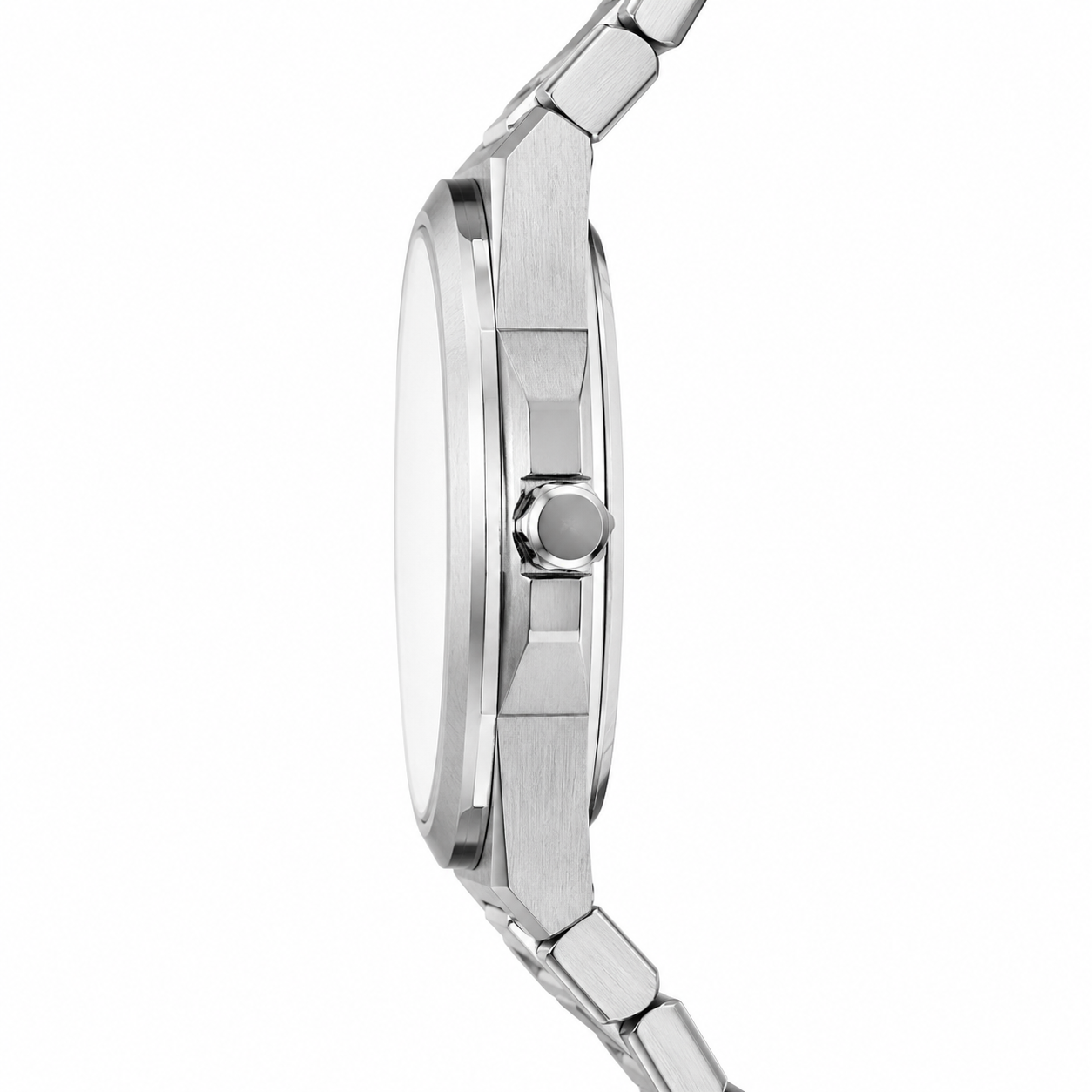 RICK Minimalist Quartz Watch – Silver Stainless Steel Bracelet & Sunburst Silver Dial