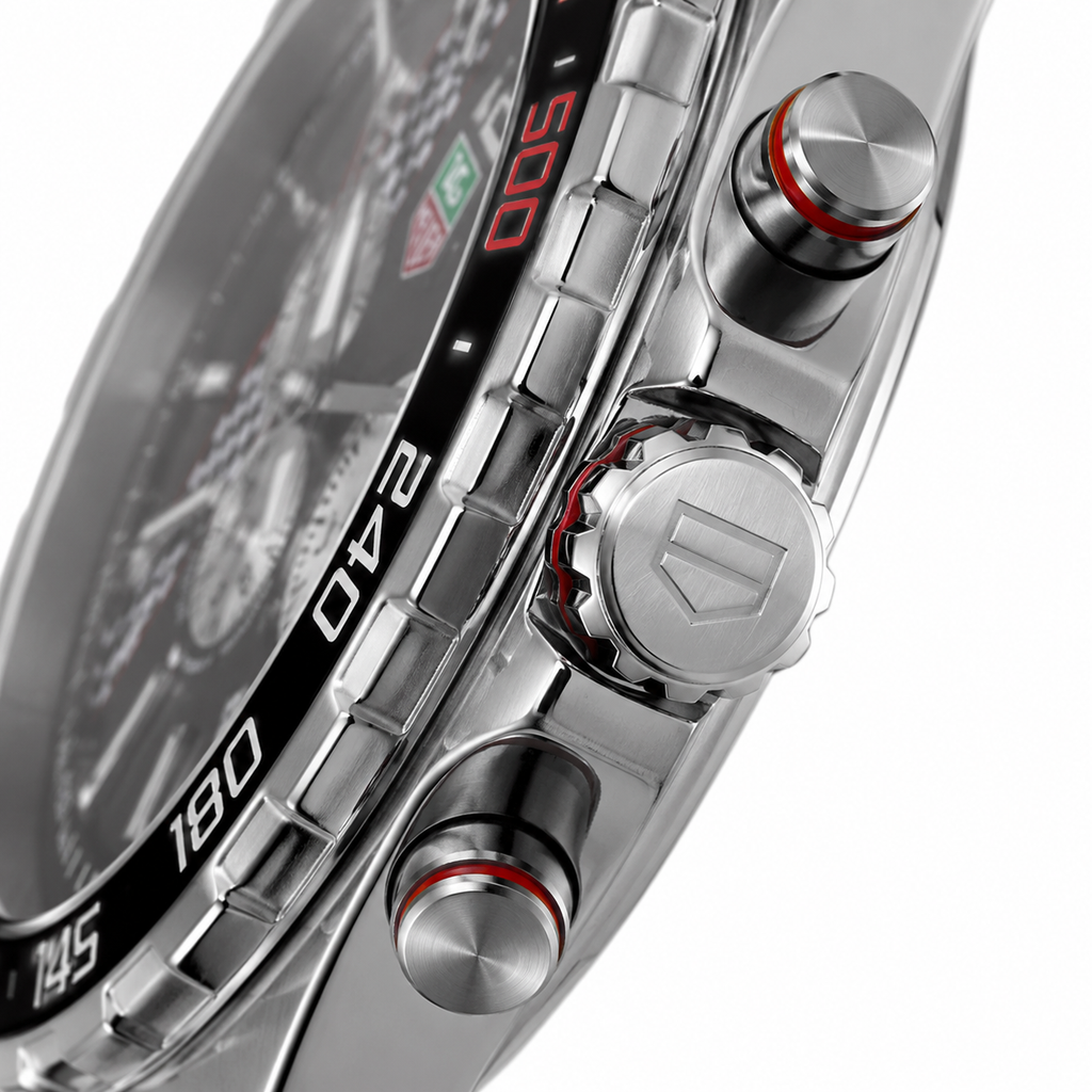TAG Heuer Formula 1 Indy 500 Chronograph Stainless Steel Men's Watch – Black Dial