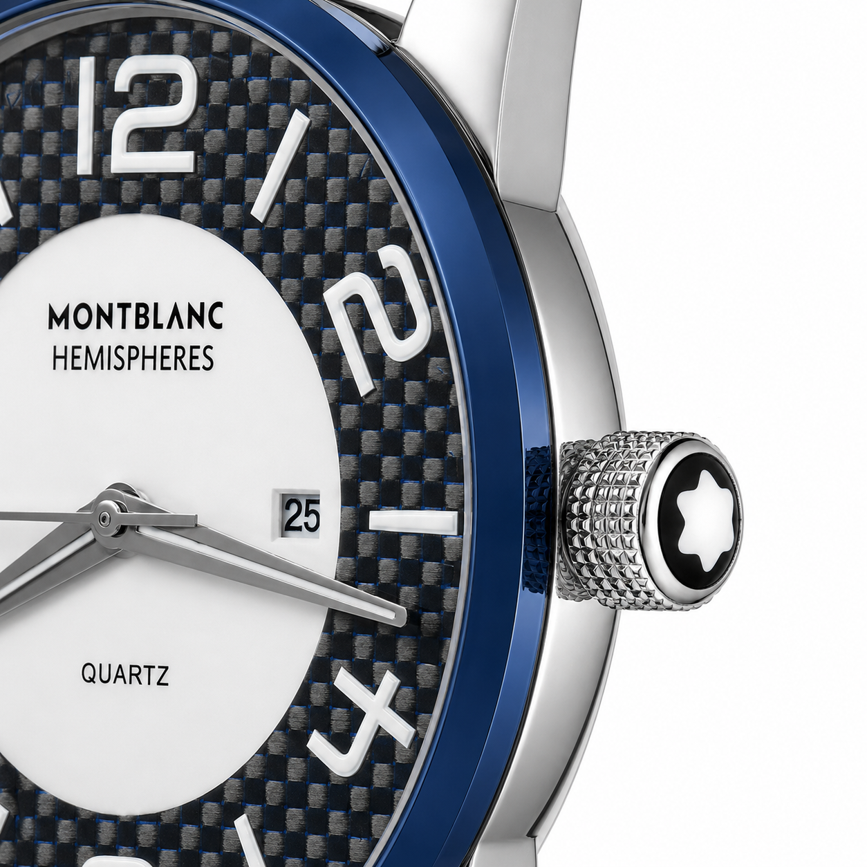 Montblanc Hemispheres Blue & Silver Quartz Men's Luxury Watch