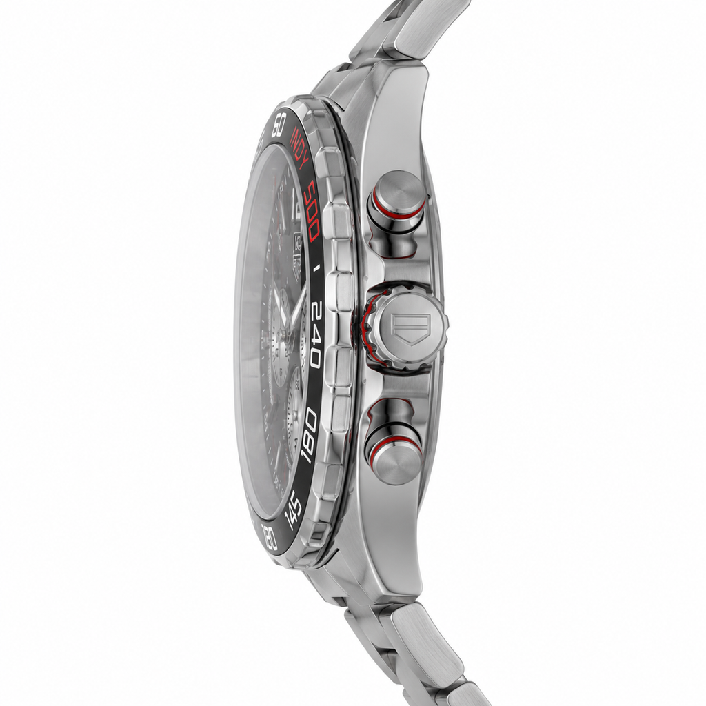 TAG Heuer Formula 1 Indy 500 Chronograph Stainless Steel Men's Watch – Black Dial