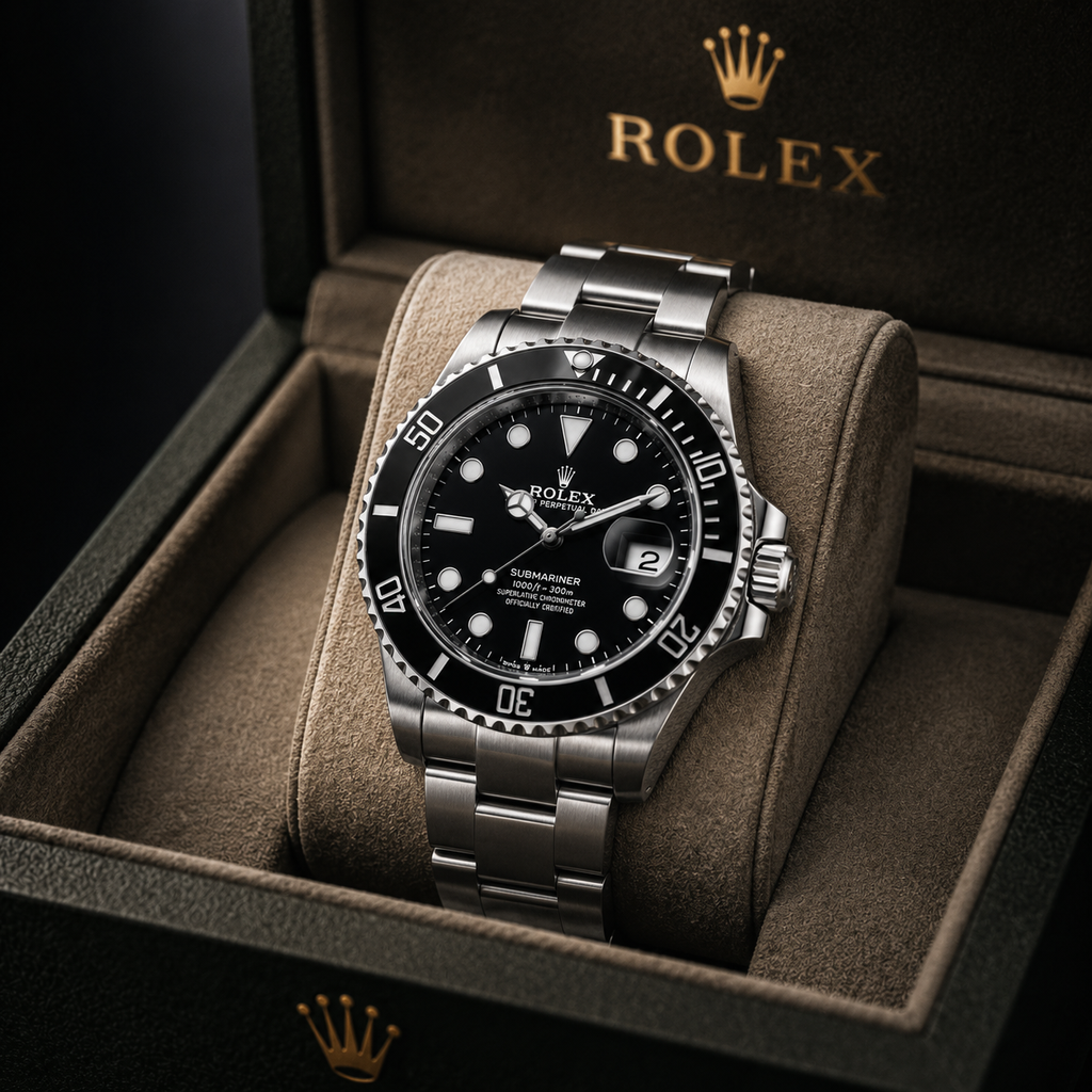 Rolex Submariner Black Dial Stainless Steel Men's Dive Watch