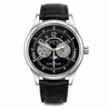 Jaeger-LeCoultre Men's Luxury Moonphase Watch – Black Dial with Leather Strap
